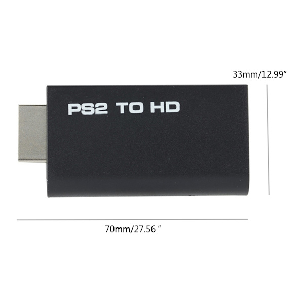 Spillekonsol til projektor konverter til HDMI-kompatibel adapter sort