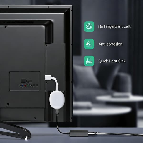 USB-C–RJ45-sovitin 100 Mbps lataustoiminnolla työmatkoille