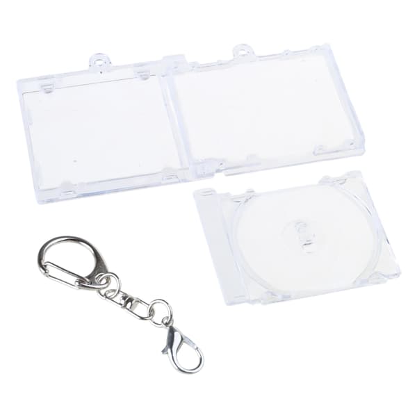 Blank Album Disc Case Nøglering Disc Afspiller Formet Nøglevedhæng Til Rygsækophæng SET 2