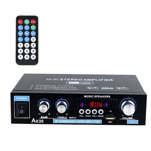 Hem Bilstereoförstärkare Bluetooth5.0 Surroundljud FM HiFi Digital Stereoförstärkare EU Plug