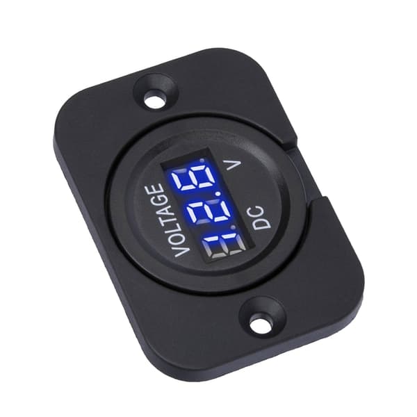Universell 12V 24V LED Digital Spenningspanel Digital Voltmeter For Bil Og Bobiler Blue