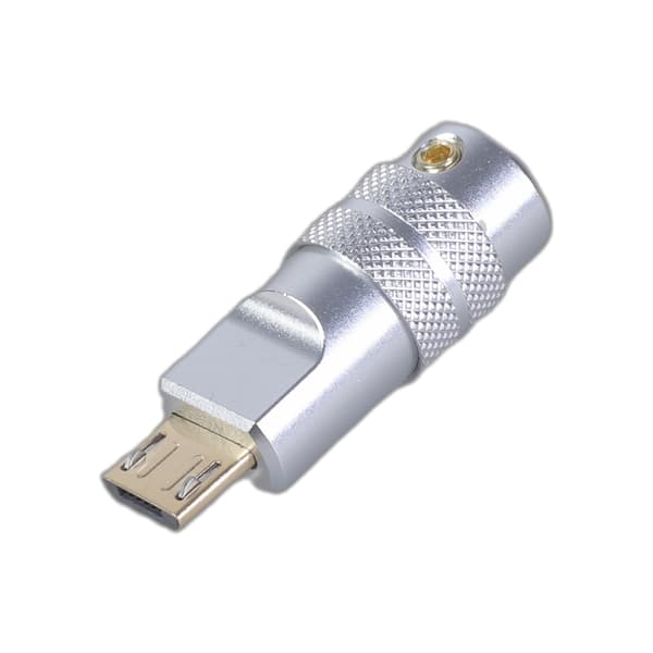 USB 5-bens han-erstatningsadapter i aluminiumslegering til 6 mm ledning Silver