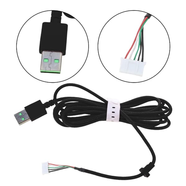 Erstatnings USB-hodetelefonkabel PVC-ledning for 7.1 V2 / Kitty Edition Black