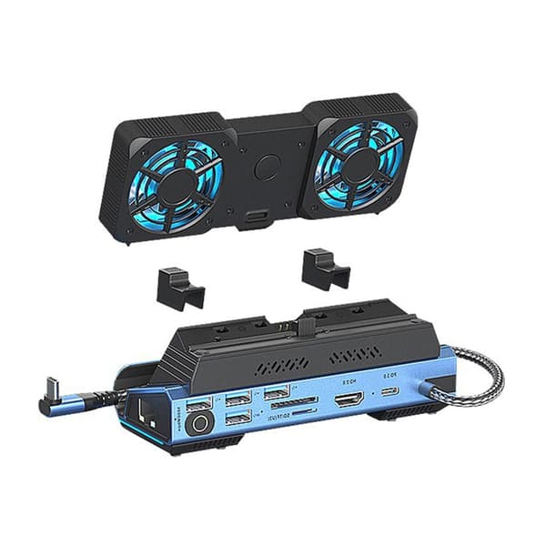 Type-C Dockingstasjon for Konsoll Multiport Adapter 4K@60Hz Kortleser