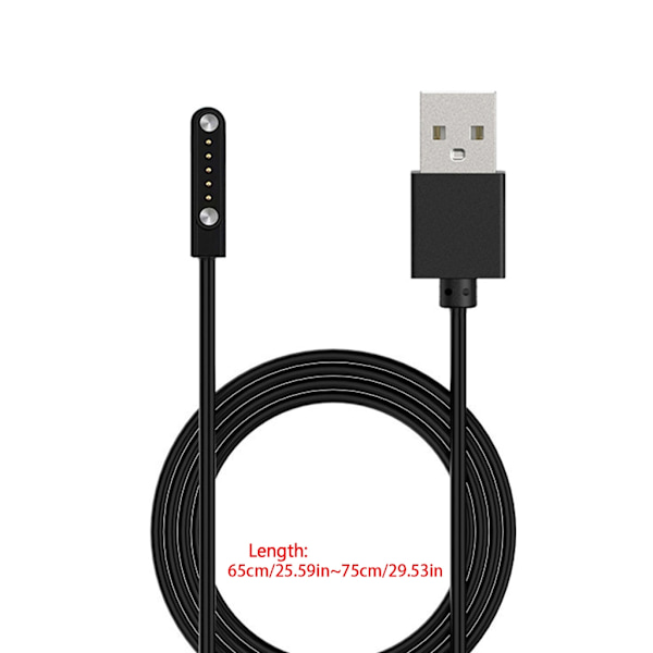 Stark Magnetisk Sugkraft Strömadapter Laddningskabel Lämplig för USB 2.0 Hane till 5 Pin Klocka Bärbar Snabbladdningskabel White
