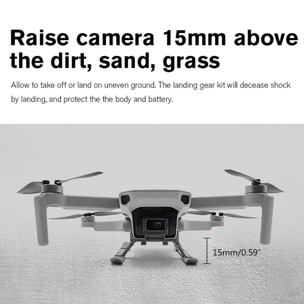 Landningsställförlängningar Stödskydd för Mavic Mini 2 Drönartillbehör Benhöjdsförlängare Stativfäste Hållare