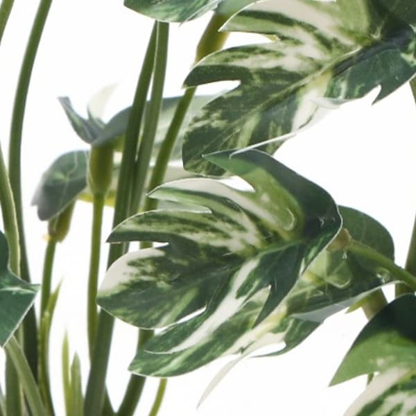 Mini Monstera Deliciosa Plastväxt för Dockhus Inredningsaccessoar