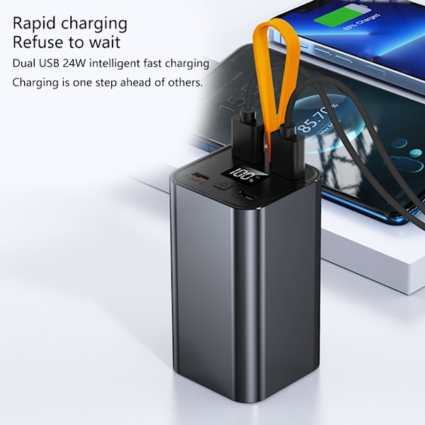 20000mAh Powerbank med 22.5W Snabbladdning USB C Utgångsport & Ingångsport LED Blue