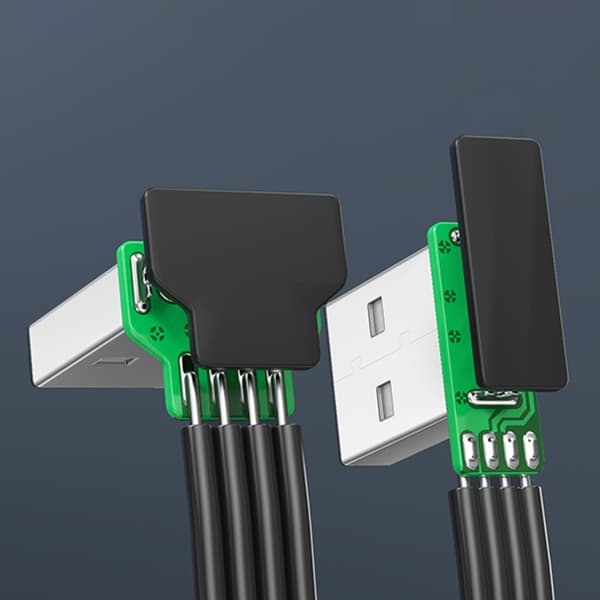 90 graders USB till Microed USB-kabel för effektiv laddning och datasynkronisering 480 Mbps 10cm - USB left