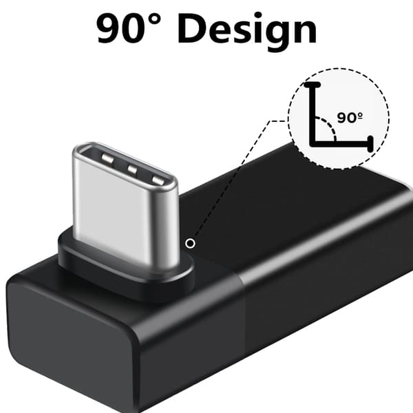 USB 4.0 40Gbps 240W Hurtig USB C Oplader Han til Hun Adaptere til Bærbare Computere Grey