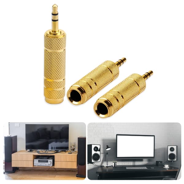 Lydkonvertere 1/8 tomme til 1/4 tomme lydadapter til musikinstrument null - 1pc
