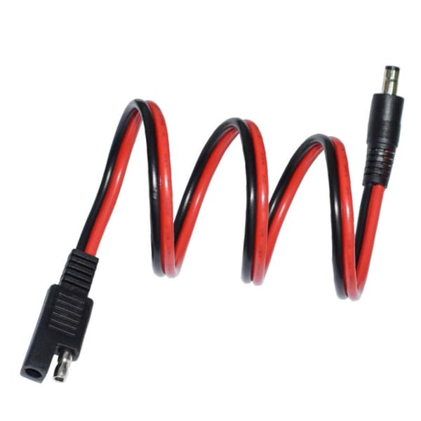 Professionel 60 cm SAE 2Pin til DC5.5mm 5.5mm Strømkabel til Bærbar Soloplader