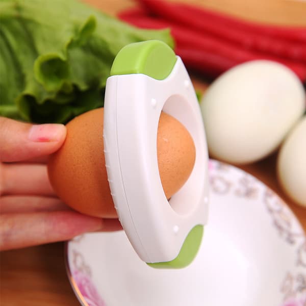Eggshell Topper Cutter Kokte eggåpner Egg for skallseparator Eggkoppverktøy Yellow
