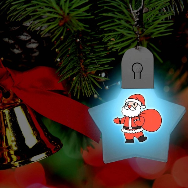 Akryl Ljusnyckelring Mini Portabel LED Nyckelring för Kvinnor Män Bil null - Square