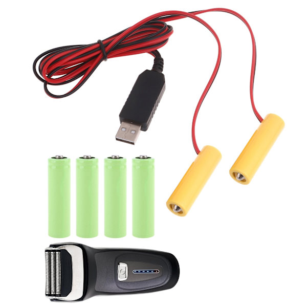 4,5V AA LR6 Virtuell Batteri Strömförsörjningsadapterkabel Dummy Batteri Eliminatorer