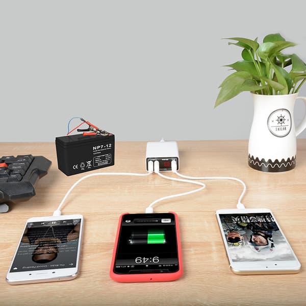QC3.0 USB-laderklips 3-port USB hurtiglader hurtigladeblokk for Android