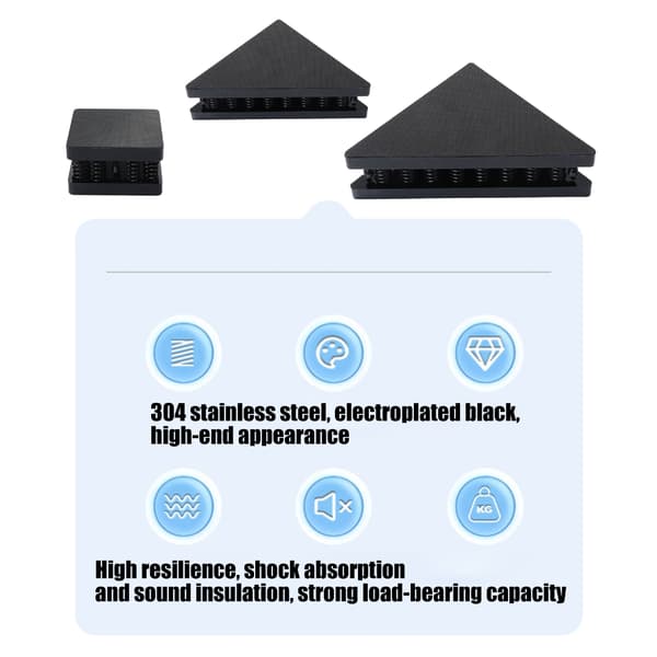 Universelt bas-højttaler-spikes-pad antivibrations-pad med robust metalramme null - Big triangle
