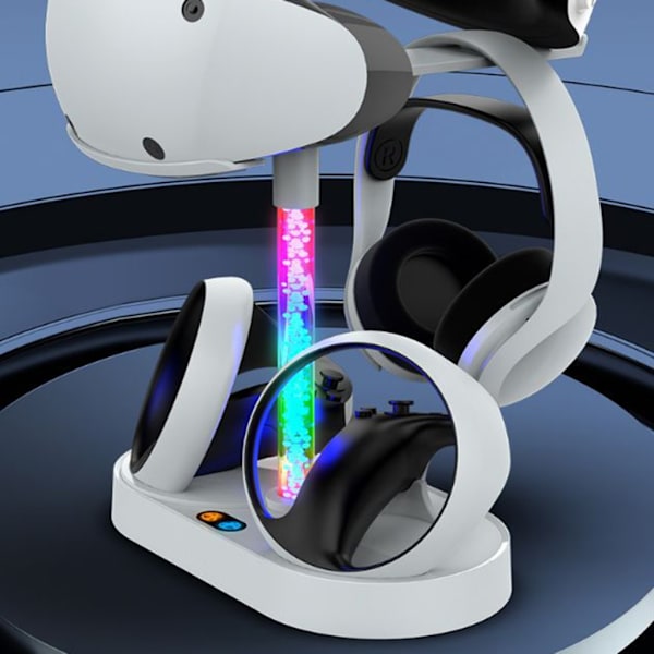 Förbättrad VR-kontroll Magnetic Laddningsdockningsställ Headsetförvaring för PSVR2 Headset Laddningsställ