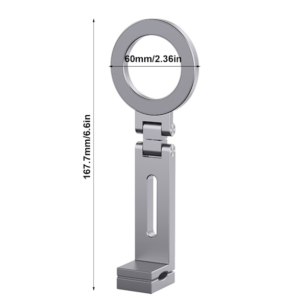 Enkel att använda magnetisk telefonhållare hopfällbar telefonhållare funktionell telefonhållare present E01 Silver