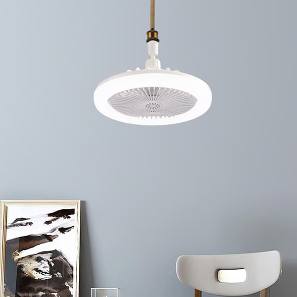 30W LED Loftlampe med Ventilator E27 Multifunktionel Tre Arbejdsindstillinger Ventilatorlampe med Aromaterapi Tabletter White