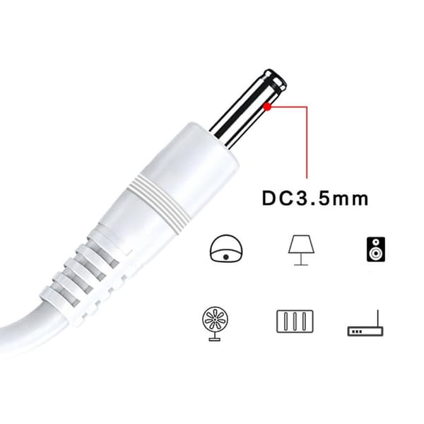 80cm USB DC3.5mm Laddningskabel Stabil Strömöverföring för Elektronik