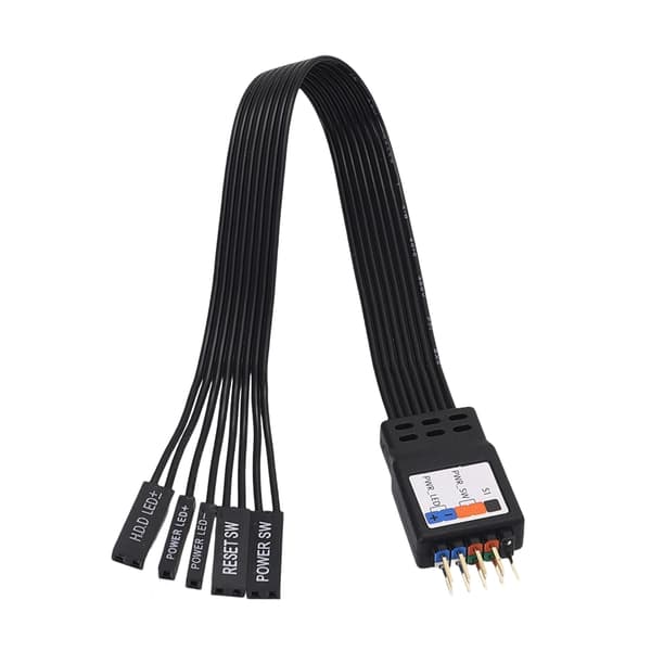 Førsteklasses 2-pins til 9-pins frontpaneladapterkabel for PC-bygging og reparasjon 50cm