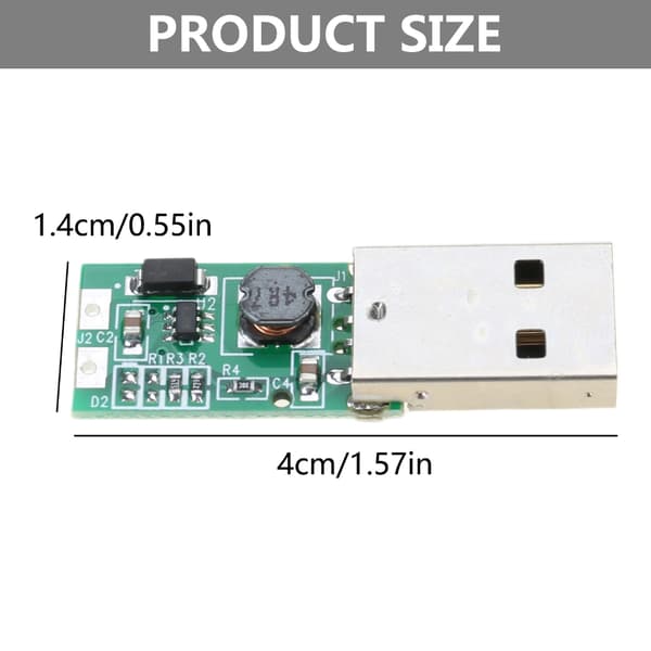 DC-DC 5 V til 12 V USB-omformer Boost Step Up strømmodul spenningsvurdering 5 for