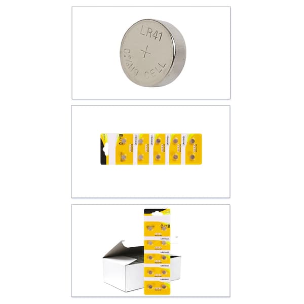 10 stk. LR41 AG3 knappcellebatterier Stabil effekt Alkalisk cellebatteri