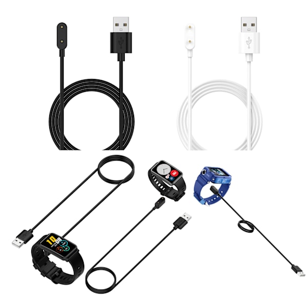 Laddningsbas för Honor Band 6 USB Laddningskabel Strömadapter Black