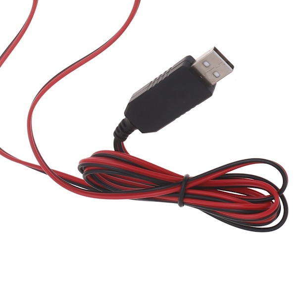 2-i-1 USB-strömkabel USB till 6V C LR14-batteri för LED-lampa Klocka