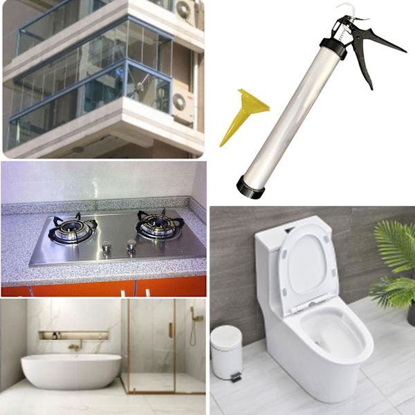 SolidWork Professional Full Metal Struktur Handspruta för Fogmassa med Stark Tryckförhållande 400-600ML för Tublim