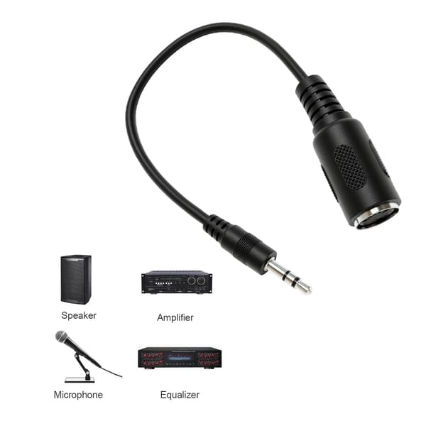 Profesjonell 3,5 mm til Din 5-pinners lydkabel fleksibel adaptertilkobling