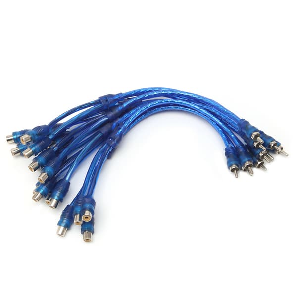 Bil MP3 o RCA 1 Han til 2 Hun Y Splitter Kabel Adapter Ledning