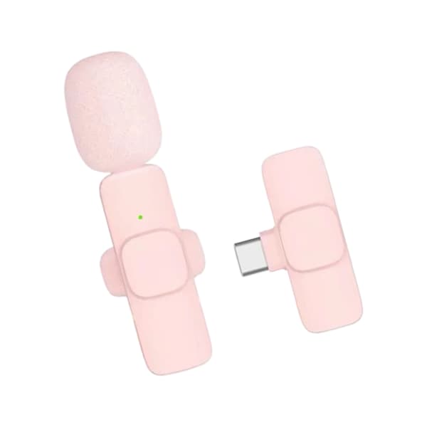 Trådløs Lavalier Mikrofon Type C Revers Bluetooth-kompatibel Mikrofon Lavalier