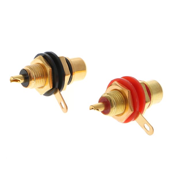 1 par RCA hunstik chassispanelmonteringsadapter o terminal Pl