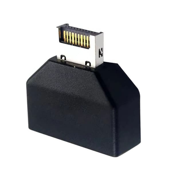 USB Typ E 20Pin Till USB 19P Omvandlare Främre USB C Header Adapter Vertikal Typ E Header Omvandlare för PC Moderkort