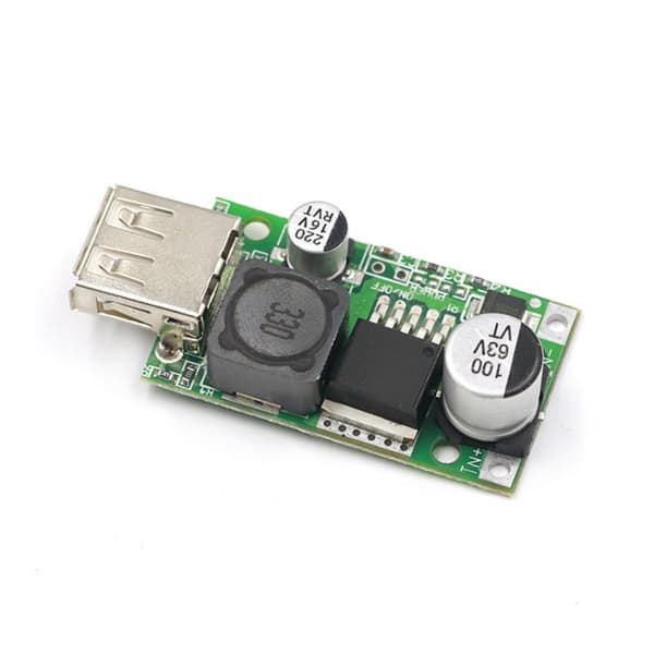 5V USB-lademodul Step Down-omformer 12V 24V 36V 48V til 5V USB-lading