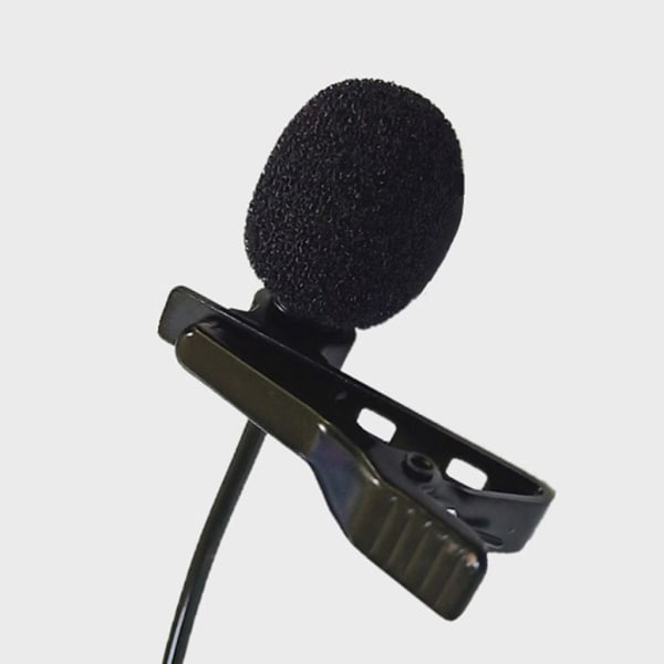 Högkänslig lapelklämma mikrofon 3,5 mm kabelkontakt Klämmikrofon för inspelning, hem, radio och tv