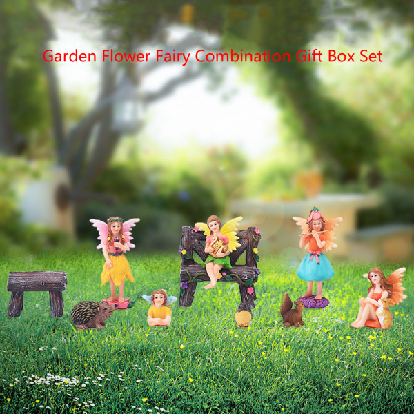 1Set Fairy Garden Miniatyr Fairy Figurer Alves Staty Accessoarer Resin Fairies