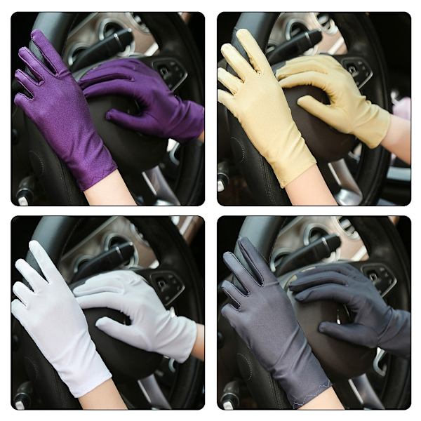 1 par professionelle juvelerhandsker elastisk foring mænd kvinder åndbare vanter salgsassistent tilbehør Light gray