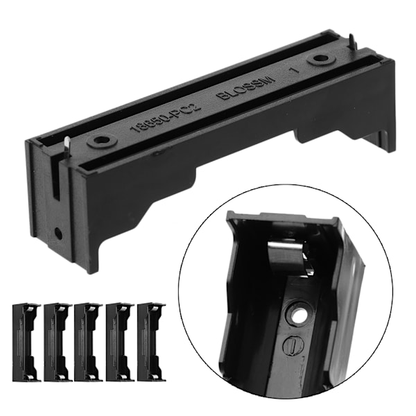 5 st/förpackning batterilagringsbox batteri för hölje 3.7v18650 batteri 1 sektion