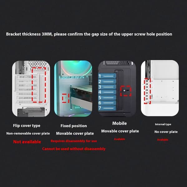 GPU Stödfäste Grafikkort Stöd GPU Hållare Grafikkortshållare Fäste Black