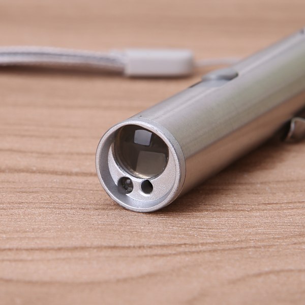 3 i 1 Multifunktionell LED Laserlampa Infraröd USB Uppladdningsbar UV Ficklampspenna