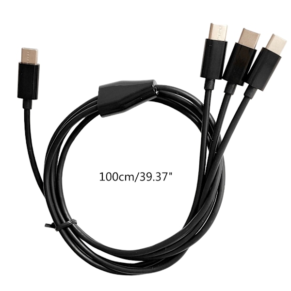 3 i 1 USB Typ C Kabel För Mobiltelefontillbehör Laddning USB C Kabel White
