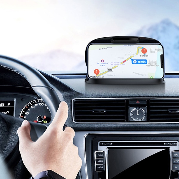 Telefonhållare Antislide Silikon Instrumentpanel Navigationscenterkonsol 360°Rotation