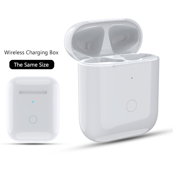 Trådlös laddningsbox lämplig för Airpods- 1 & 2 Perfekt laddare för fodral för Pods-ersättning