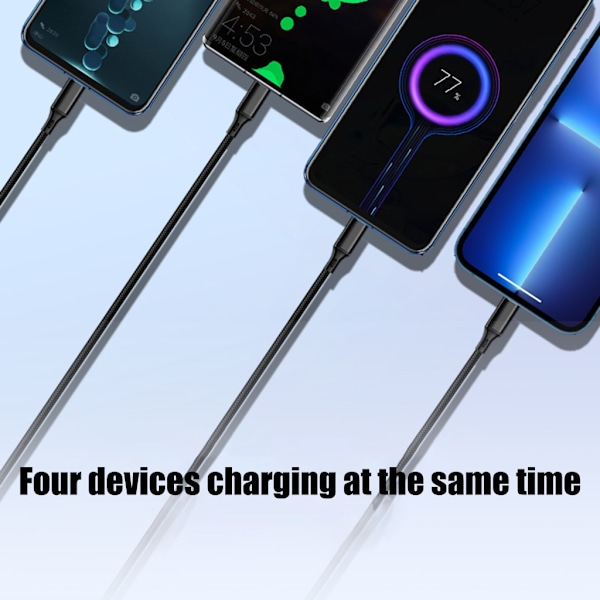 4-Portars Laptops Surfplattor 4 i 1 Typ C Laddningssladd Adaptrar USB till USB C Splitter