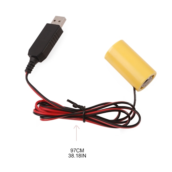 LR14 C6V Batterielliminator, USB-strömkälla Ersätter 4 st 1,5V Batterier, Batterielliminator-kabel för Klocka Julbelysning