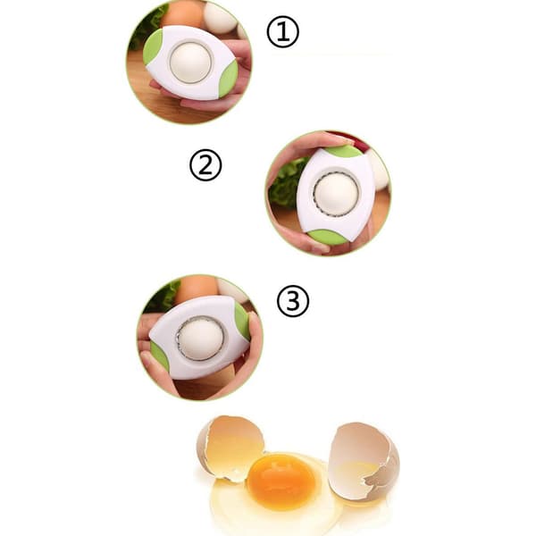 Eggshell Topper Cutter Kokte eggåpner Egg for skallseparator Eggkoppverktøy Yellow