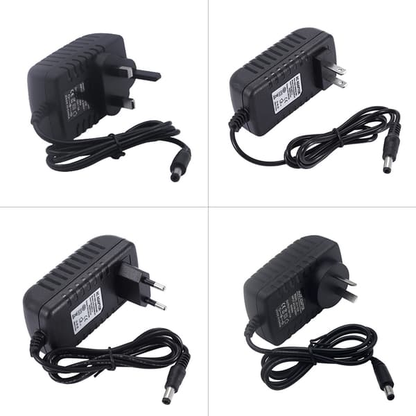 18V 1A 2A 2.5A 3A AC/DC Adapter Bryter Strømforsyning Lader for LED Lys St EU 2A